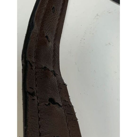 Bonded Reversible Brown/Black Leather Belt - Picture 3 of 5